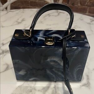 Brand new, blue marbled suitcase handle bag, UTEROUE brand